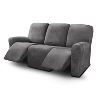 ULTICOR Velvet 8-Pieces Recliner Sofa Covers Stret