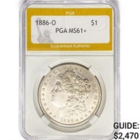 1886-O Morgan Silver Dollar PGA MS61+