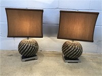 (2) Glazed Ceramic Table Lamps