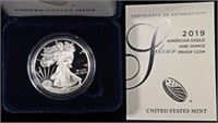 2019-S PROOF AMERICAN SILVER EAGLE OGP