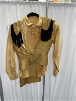 Fancy Western Outfit Pants Vest & Ruffled Shirt