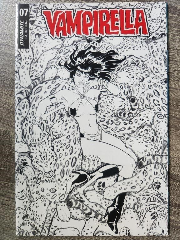 RI 1:20: Vampirella #7 (2019) CONNER B&W VT