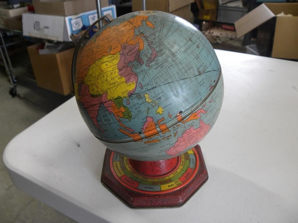 Vintage Tin Toy Globe