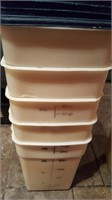 20 L  measure containers and lids