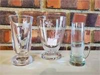 Crystal glassware, vases (3)