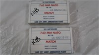 2 Boxes 7.62 MM NATO M 118, 173 Gr Ammo