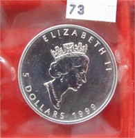 1999 Canada Silver Maple Leaf, 1 Oz. .9999