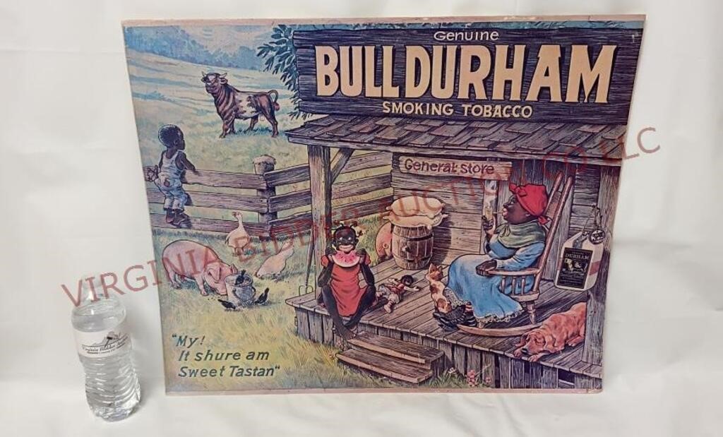 Vintage Bull Durham Smoking Tobacco Poster Print