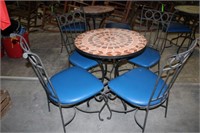 Tile Top Metal Table w/(4) Chairs