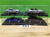DieCast Cars with Cases lot of 4
