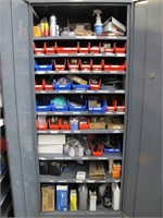 Cabinet & Shelving Unit w/ Contents Including: