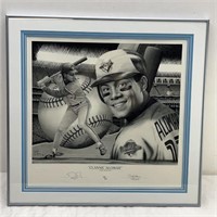 Signed Robbie Alomar Framed Picture 22x21in