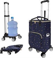 SEALED-Foldable Shopping Cart with Waterproof Bag
