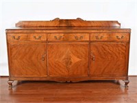 Antique Tiger Oak Buffet Sideboard