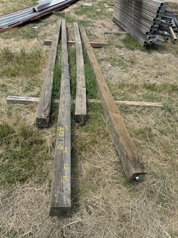 4-  5”x5” wooden beams 12’-16’