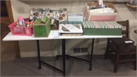 Folding table and contents