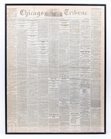 Certified 1862 Civil War Chicago Tribune Page