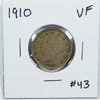 1910  Liberty Nickel   VF