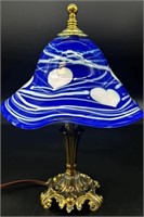 Beautiful John Fenton Cobalt Hanging Hearts Lamp