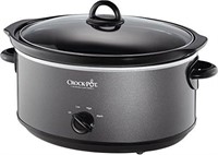 CrockPot 7 Qt Manual Slow Cooker Charcoal Gray $43