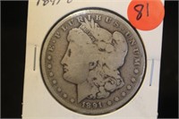 1891-O Morgan Silver Dollar