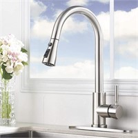 Brushed Nickel High Arc One Handle Kitchen Faucet