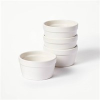 4pc Stoneware Ramekin Set Cream - Figmint