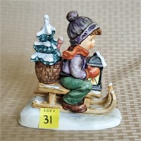 5 3/4" Goebel Hummel Ride Into Christmas Figurine
