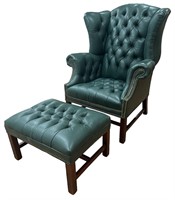 Chesterfield Chair & Ottoman, OLD HICKORY TANNERY