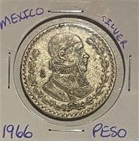 Mexico 1966 Silver Peso