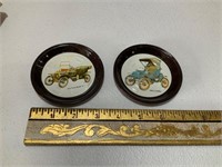 vintage ford car coasters - set of 2