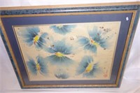ARTIST SIGNED BUTTERFLY WATER COLOR - '97 FRAMED