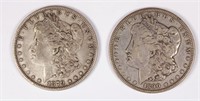 (2) VG-XF MORGAN SILVER DOLLARS