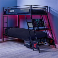 $485  X-Rocker Twin Over Twin Gaming Bunk Bed