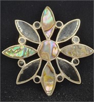 Taxco Sterling .925 & Abalone Converter Brooch