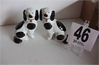 Pair of Staffordshire Style Dog Figures - 6" Tall