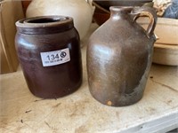 Small Stoneware Jug and Jar