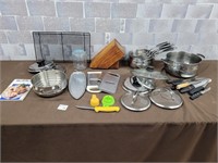 Pots, knives, dishes, and more