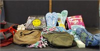 SCARVES,TOTES & 2 PAIR OF FLIPFLOPS