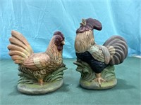 Chicken and rooster decor ceramic