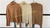 3 Cashmere sweaters, sz medium, SAKS and Lord &