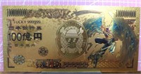 One Piece 24K gold-plated anime banknote