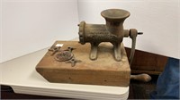 Antique meat grinder