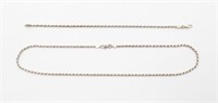 .925 Sterling Silver Rope Necklace & Bracelet