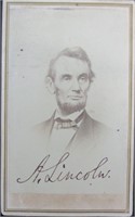 Abraham Lincoln Signed CDV Card