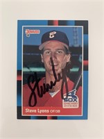 Steve Lyons signed baseball card