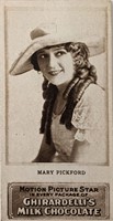 Mary Pickford unsigned Ghirardelli promo card