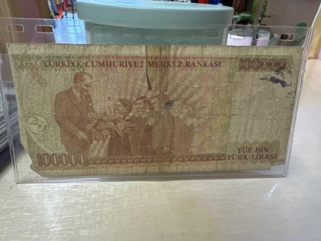 Turkish banknote