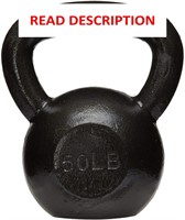 Amazon Basics Cast Iron Kettlebell 50 Pounds