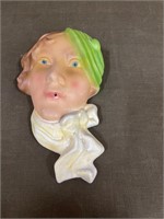 Vintage Chalk Figural String Holder